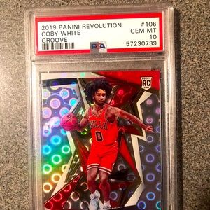 2019-20 Revolution Coby White Groove Rookie RC #106 PSA 10 GEM MINT Bulls R50